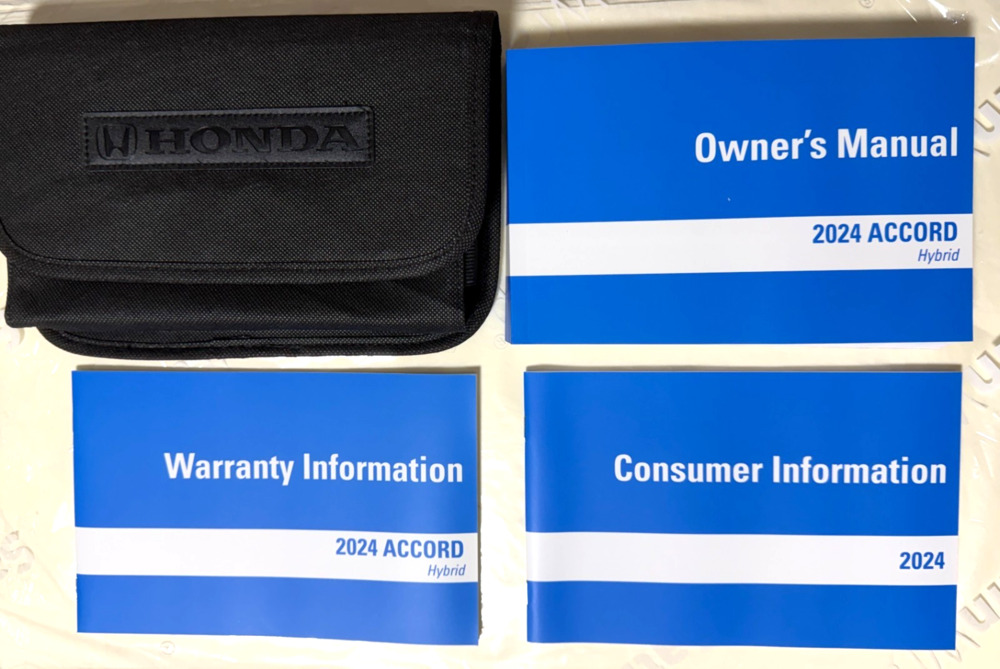 2024 Honda Accord Hybrid Owner’s Manual Warranty Maintenance Set OEM w/ Case